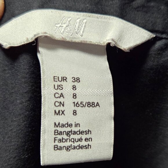 H&M Women’s Black Long Sleeve Button-Up Shirt – Size 8 - Picture 5 of 5